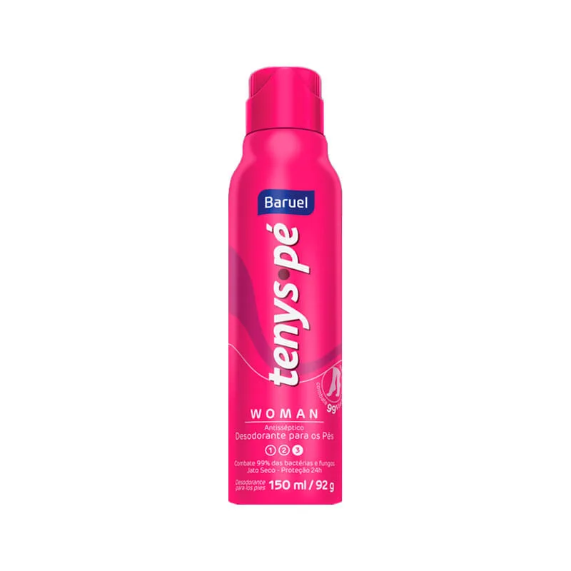 Kit Tenys Pé Baruel Woman Jato Seco 150ml + Talco 100g