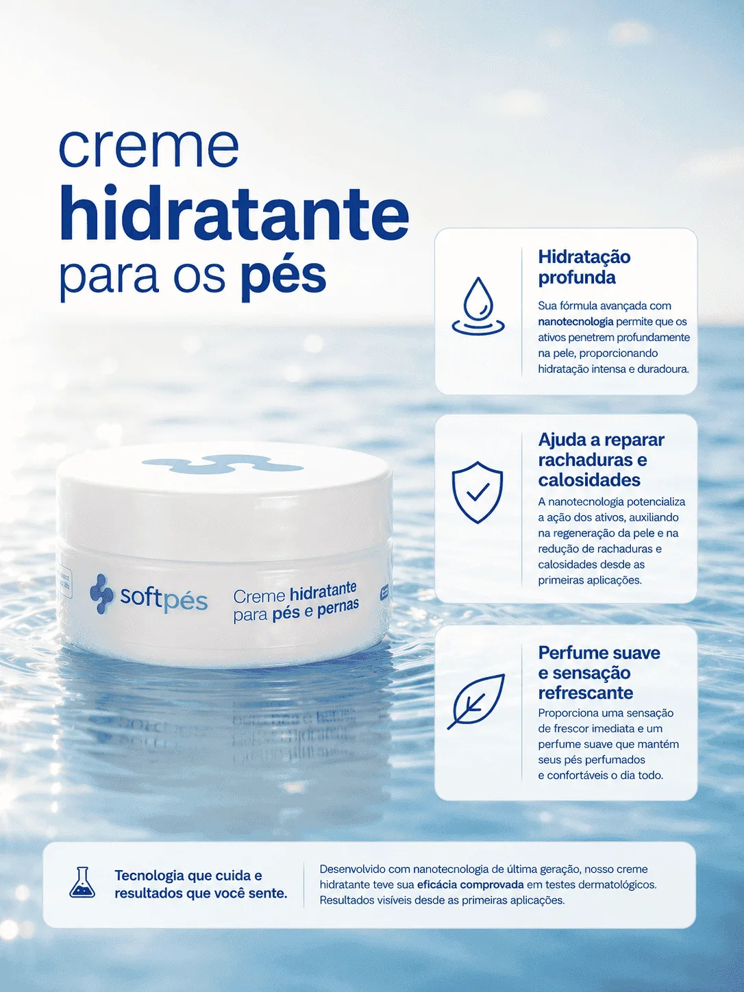 Creme Hidratante Para Pés e Pernas 3