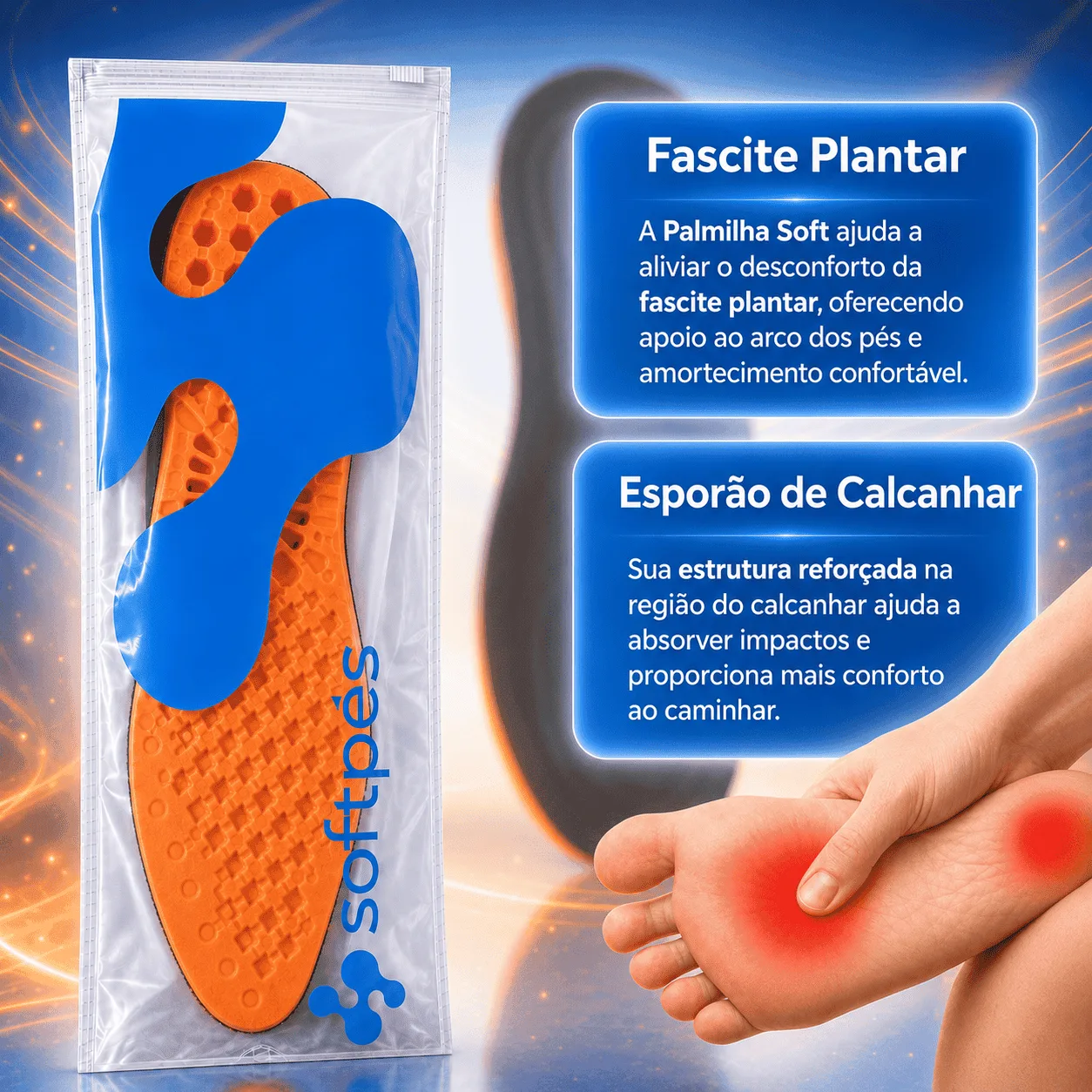 Palmilha de Espuma 3CM Calcanhar 5