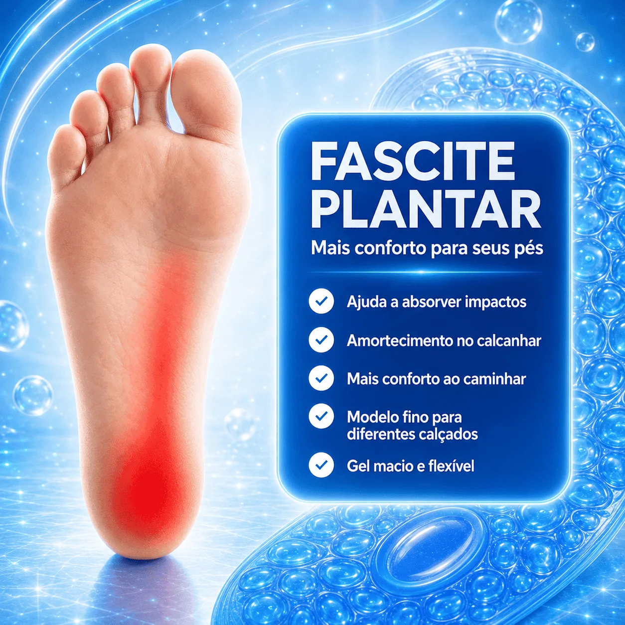 Palmilha Gel Para Fascite Plantar 4