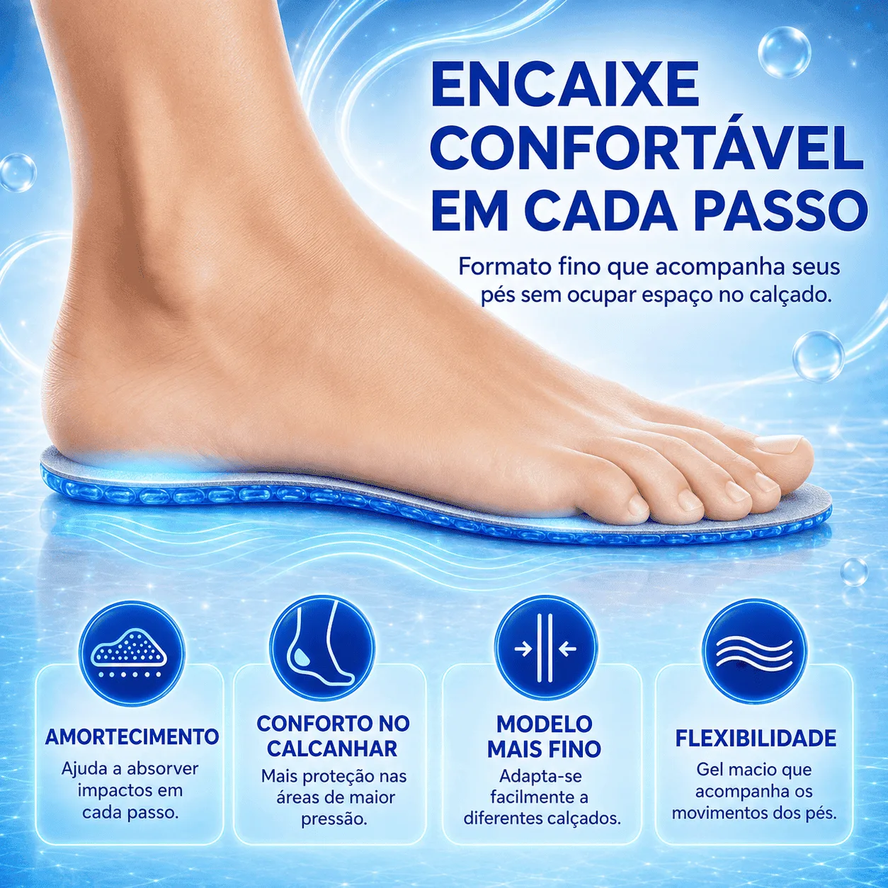 Palmilha Gel Para Fascite Plantar 5