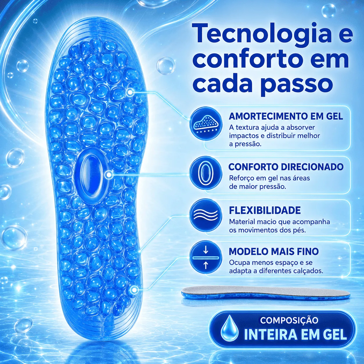 Palmilha Gel Para Fascite Plantar 6